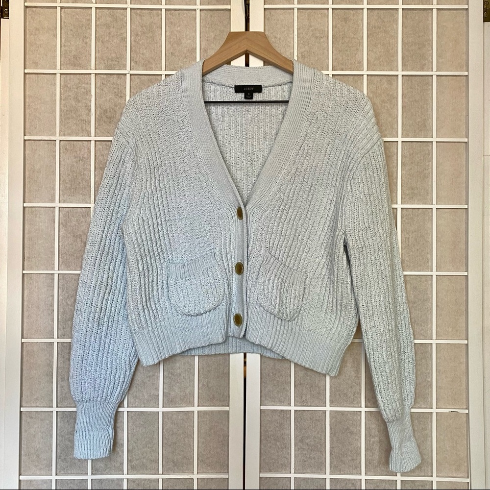J. Crew cotton cropped cardigan